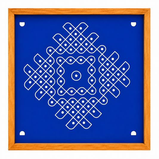Rangly Kambi Kolam Model 5 Rangoli Stencil Wooden  10x10 Inches  Pack of 1 Piece