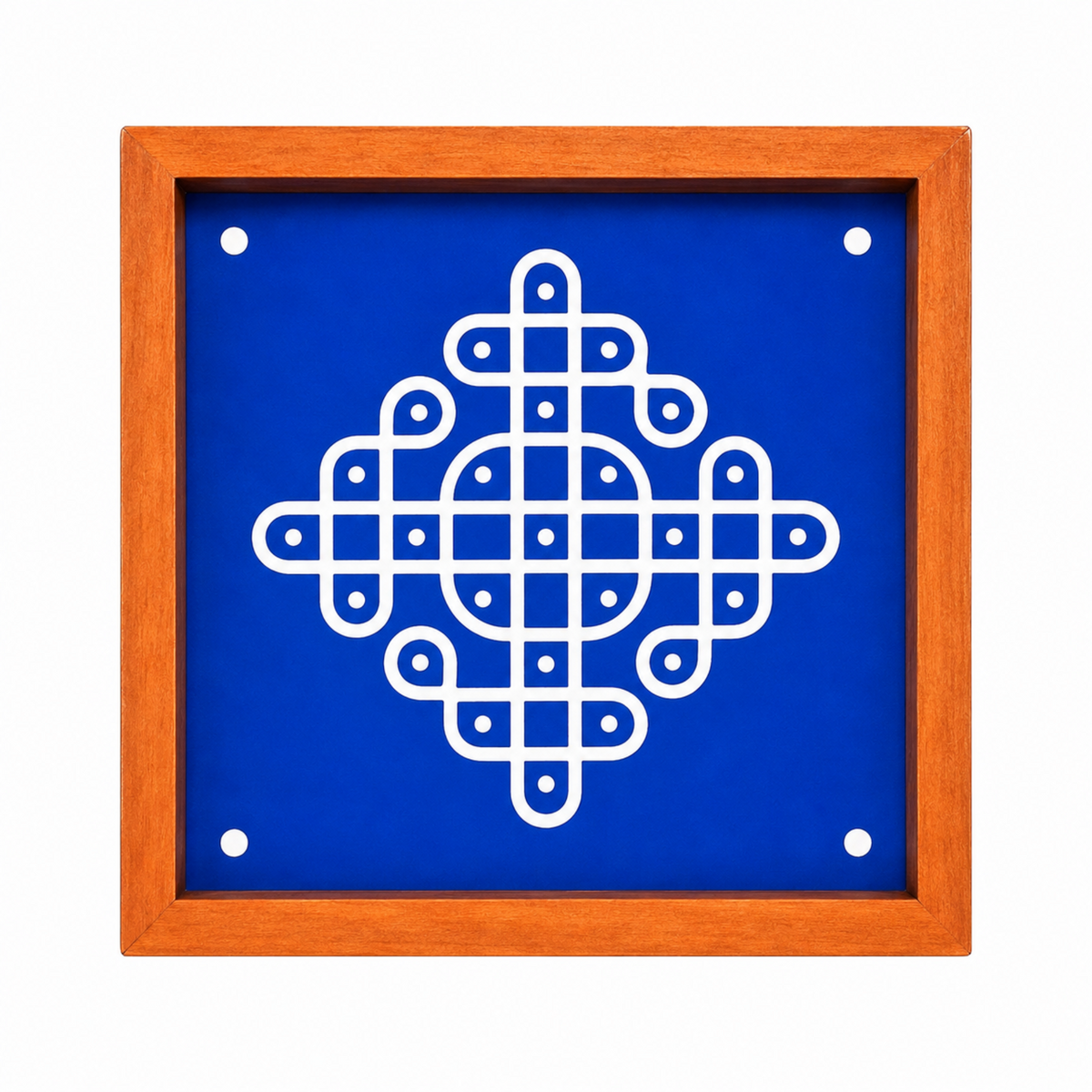 Rangly Kambi Kolam Rangoli Stencil Wooden,  5 × 5 Inches Pack of 1 Piece
