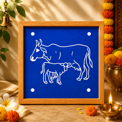 Rangly Komatha Kolam Rangoli Stencil Wooden,  5 × 5 Inches Pack of 1 Piece