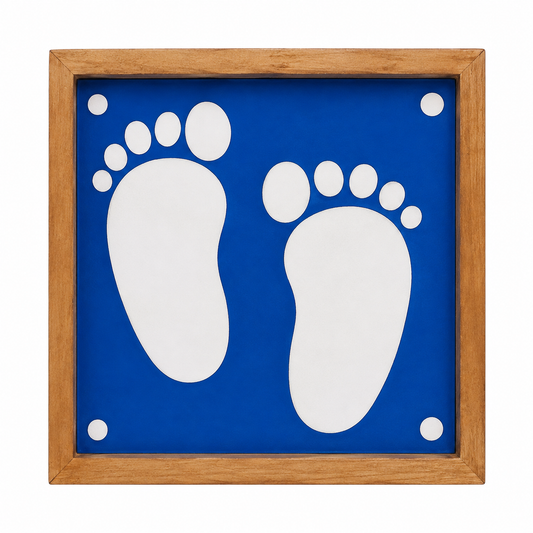 Rangly Krishna Pada Kolam Rangoli Stencil Wooden,  5 × 5 Inches Pack of 1 Piece