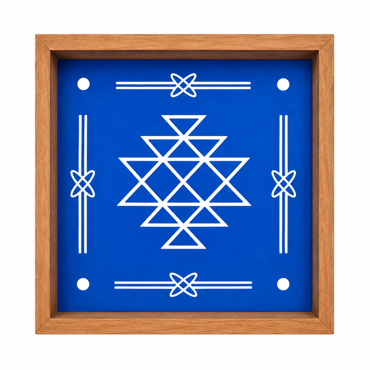 Rangly Kubera Kolam Rangoli Stencil Wooden 5X5 inches  Pack of 1 piece