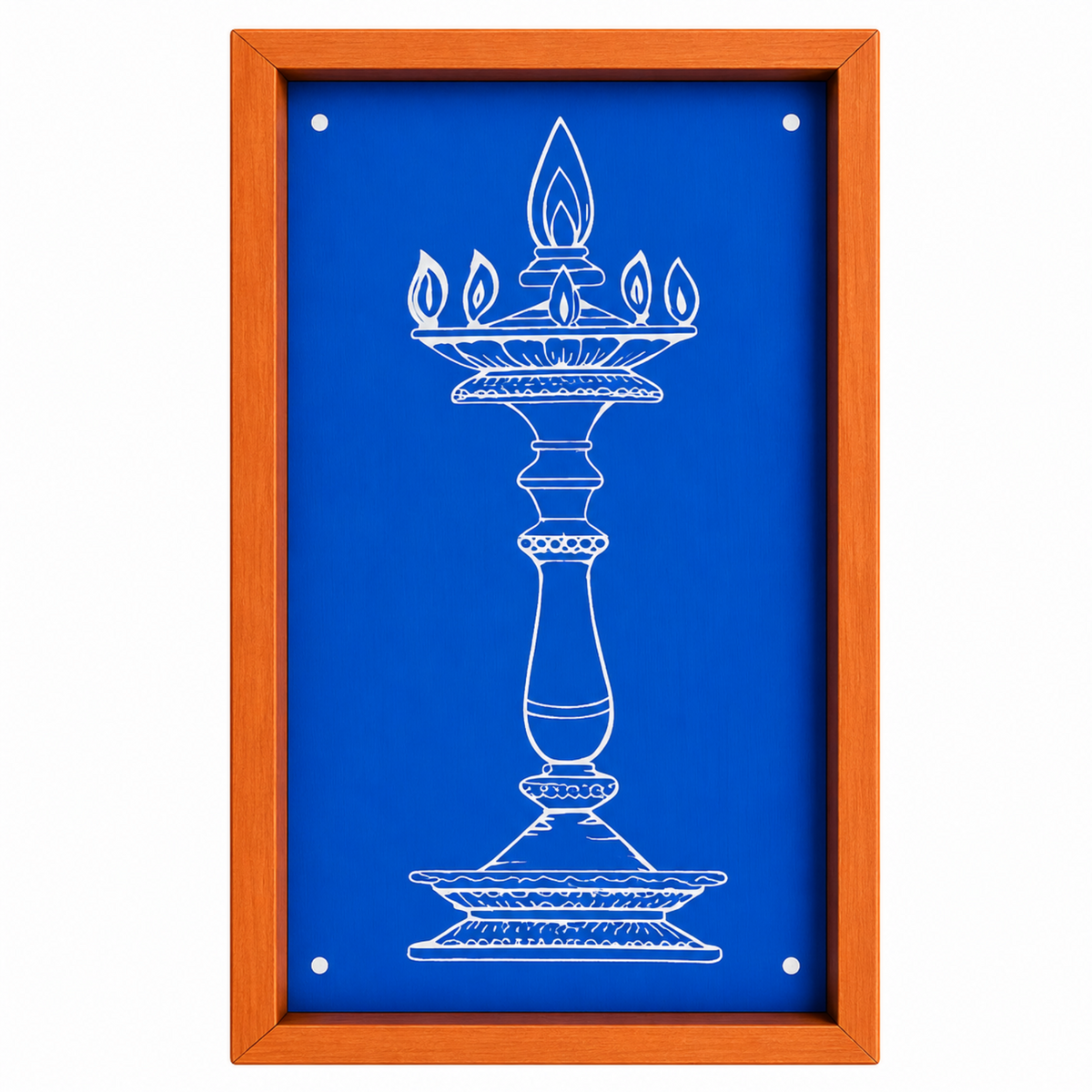 Rangly Kuthu Vilaku Rangoli Stencil Wooden 10x10 Inches Pack of 1 piece