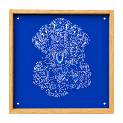 "Lakshmi Narasimhar" God Face Rangoli wooden Stencil -Elevate Your Spiritual Space