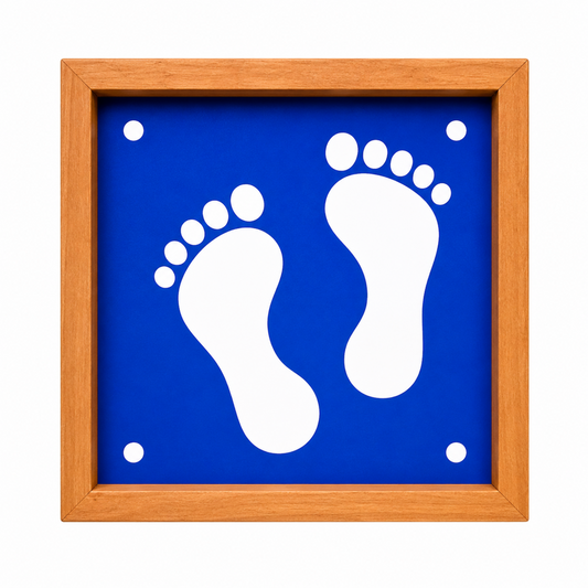 Rangly Lakshmi Pada Rangoli Stencil Wooden, 5 × 5 Inches Pack of 1 Piece