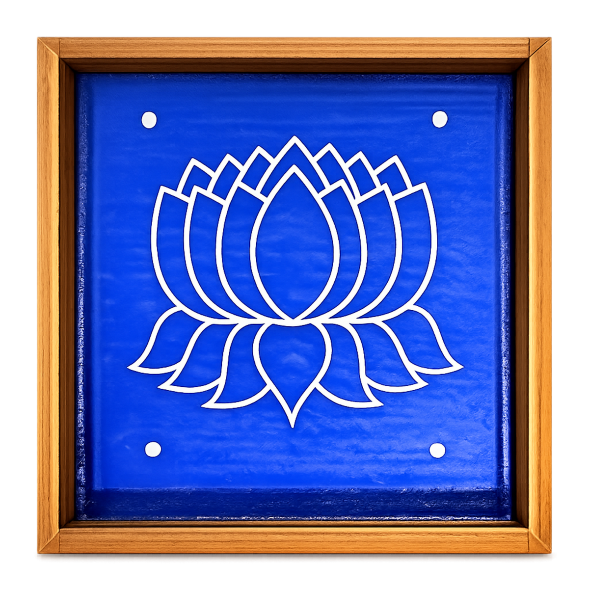 Rangly Lotus  Rangoli Stencil  Wooden 5x5 Inches  Pack of 1 Piece