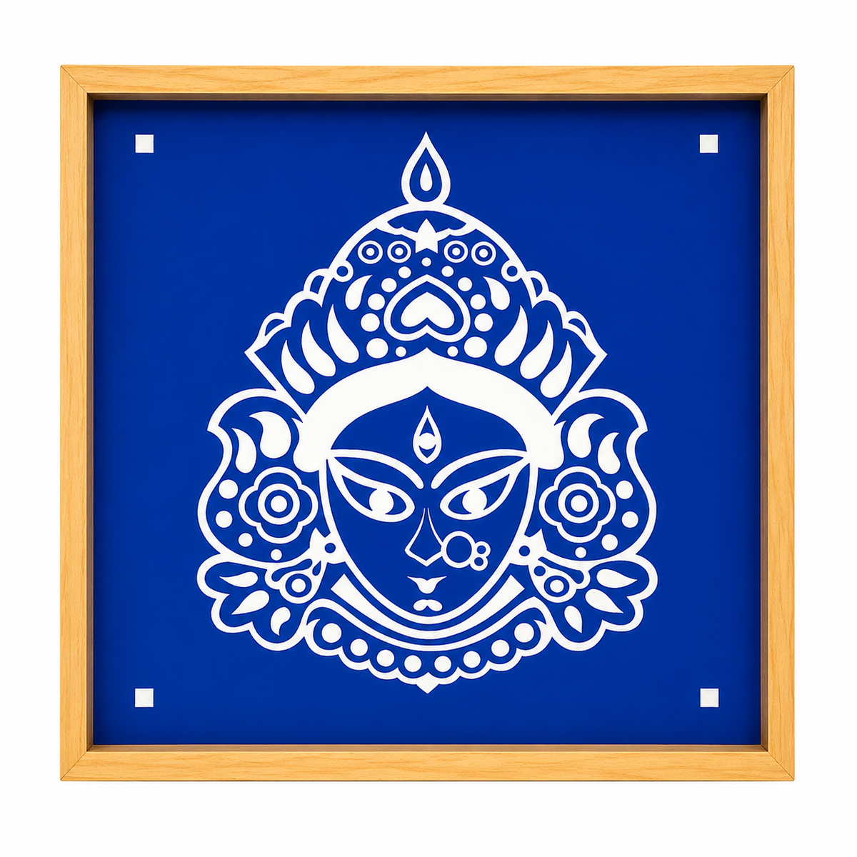 "Maa Durga Face"  Rangoli wooden Stencil -Elevate Your Spiritual Space