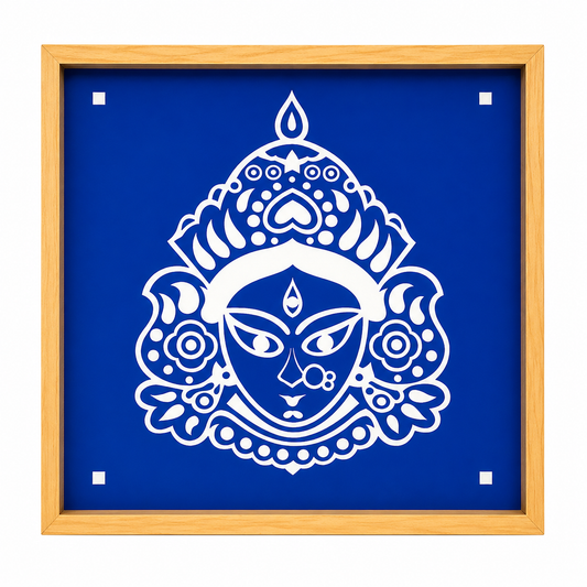 "துர்கா நமஸ்கார்" யந்திர ரங்கோலி மர ஸ்டென்சில் - உங்கள் ஆன்மீக இடத்தின் பொலிவை உயர்த்துங்கள்