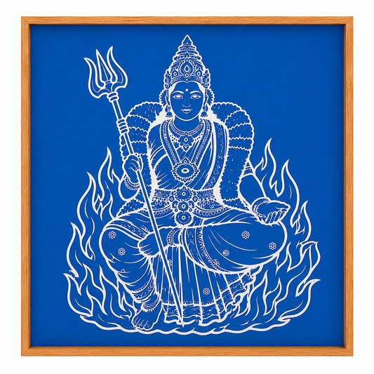 "துர்கா நமஸ்கார்" யந்திர ரங்கோலி மர ஸ்டென்சில் - உங்கள் ஆன்மீக இடத்தின் பொலிவை உயர்த்துங்கள்