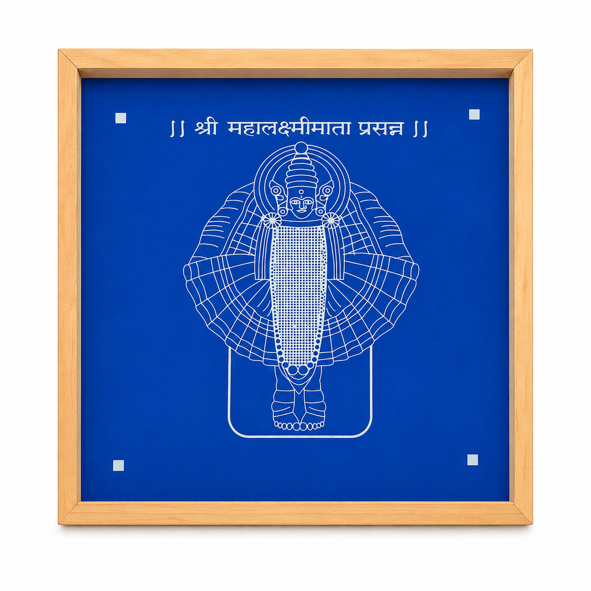 Rangly Mahalakshmi Mata Rangoli Design Stencil Wooden 10x10 Inches Pack of 1 piece