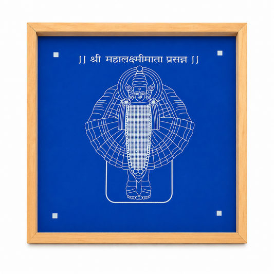 Rangly Mahalakshmi Mata Rangoli Design Stencil Wooden 10x10 Inches Pack of 1 piece