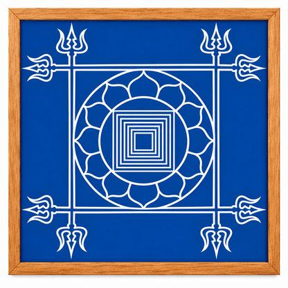Mrithvigayam Wooden Rangoli Stencil – Traditional Temple Design