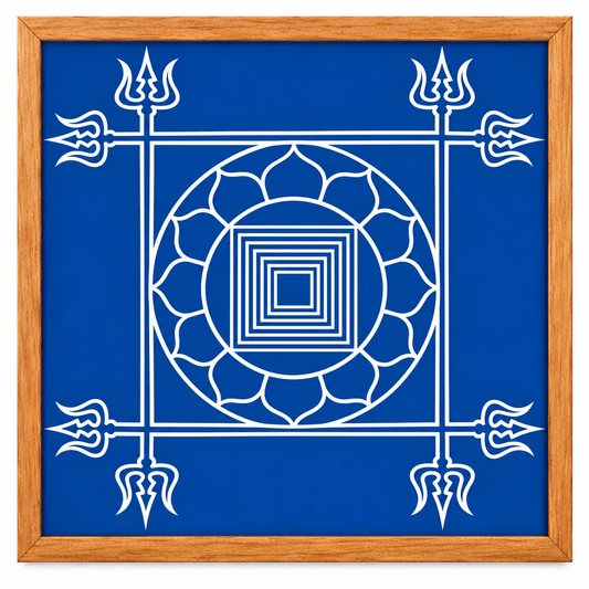 Mrithvigayam Wooden Rangoli Stencil – Traditional Temple Design