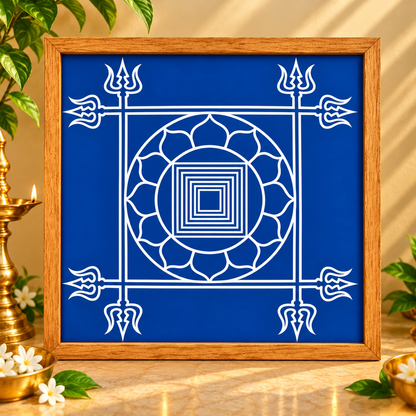 Mrithvigayam Wooden Rangoli Stencil – Traditional Temple Design