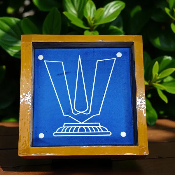 Rangly Thenkalai Namah  Rangoli Stencil Wooden 5x5 Inches  Pack of 1 Piece