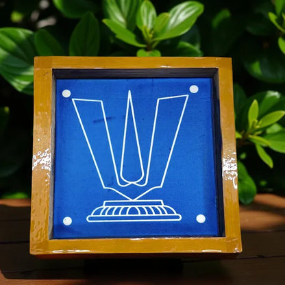 Rangly Thenkalai Namah  Rangoli Stencil Wooden 5x5 Inches  Pack of 1 Piece