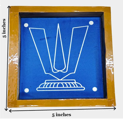 Rangly Thenkalai Namah  Rangoli Stencil Wooden 5x5 Inches  Pack of 1 Piece