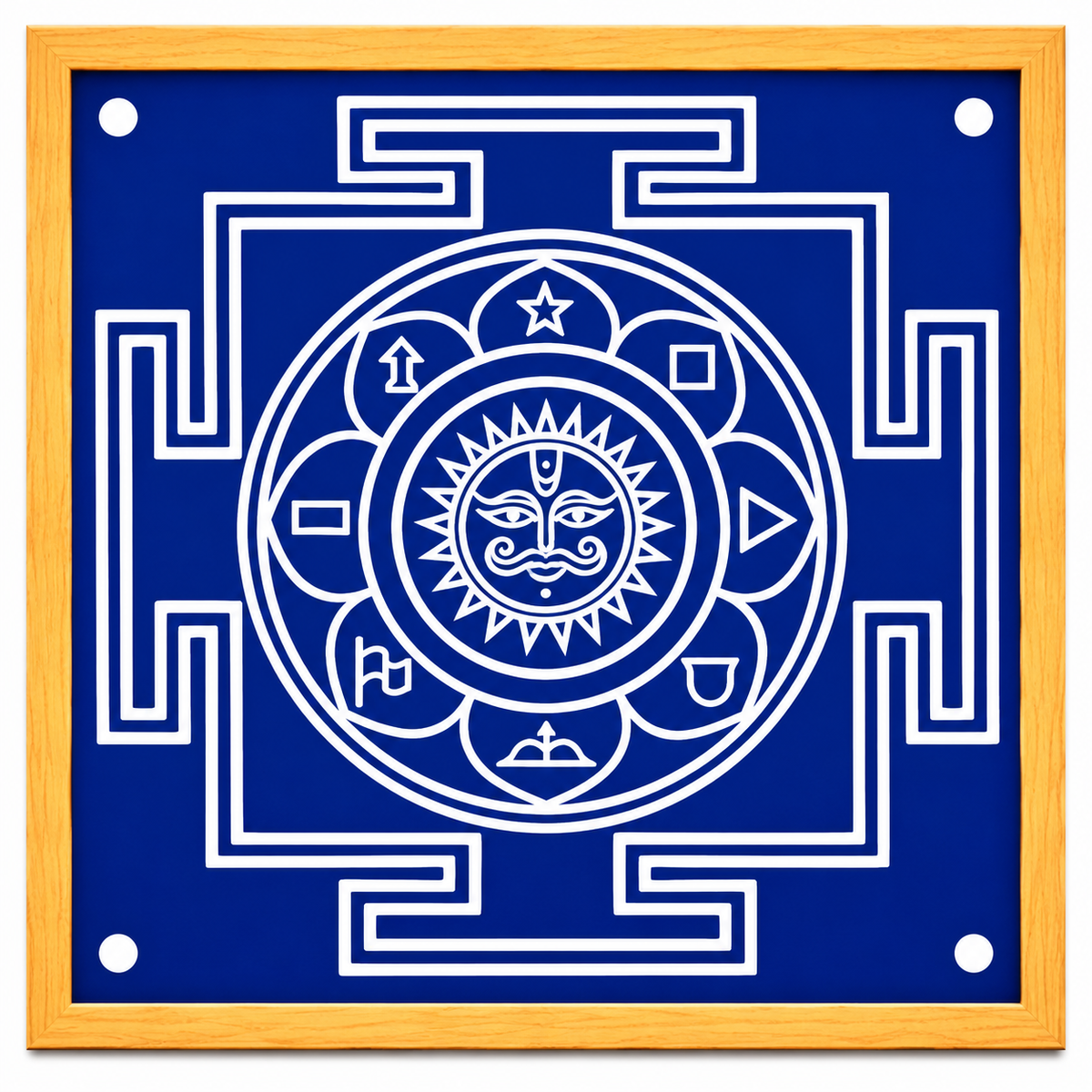 Navagraha model 7 Rangoli Stencil Wooden  Pack of 1 piece