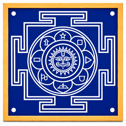 Navagraha model 7 Rangoli Stencil Wooden  Pack of 1 piece
