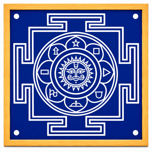 Navagraha model 7 Rangoli Stencil Wooden  Pack of 1 piece