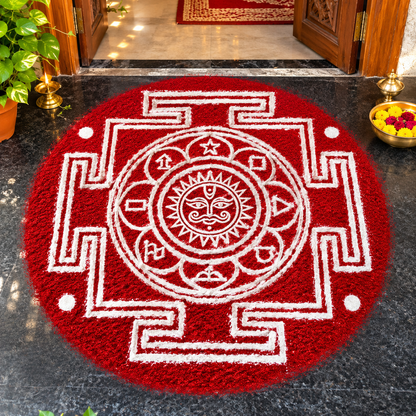 Navagraha model 7 Rangoli Stencil Wooden  Pack of 1 piece