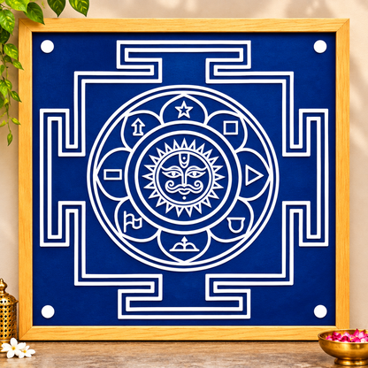 Navagraha model 7 Rangoli Stencil Wooden  Pack of 1 piece