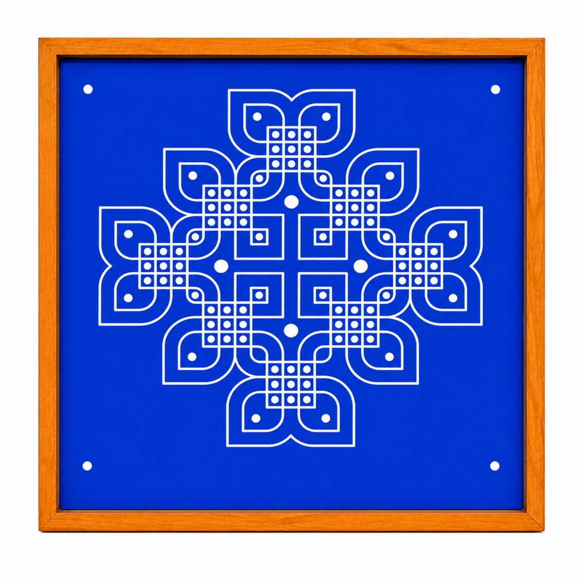 "Padi Kolam' Model 3 Rangoli  Stencil  Wooden  Pack of 1 piece