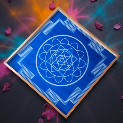 Rangly  Jumbo Surya Mandala Yantra 1 Rangoli Stencil Wooden 30x30 Inches Pack of 1 piece