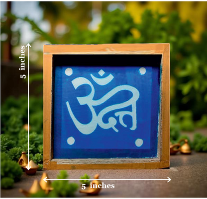 Rangly Om Symbol (Stylized) Rangoli Stencil Wooden 5*5 Inches Pack of 1 piece