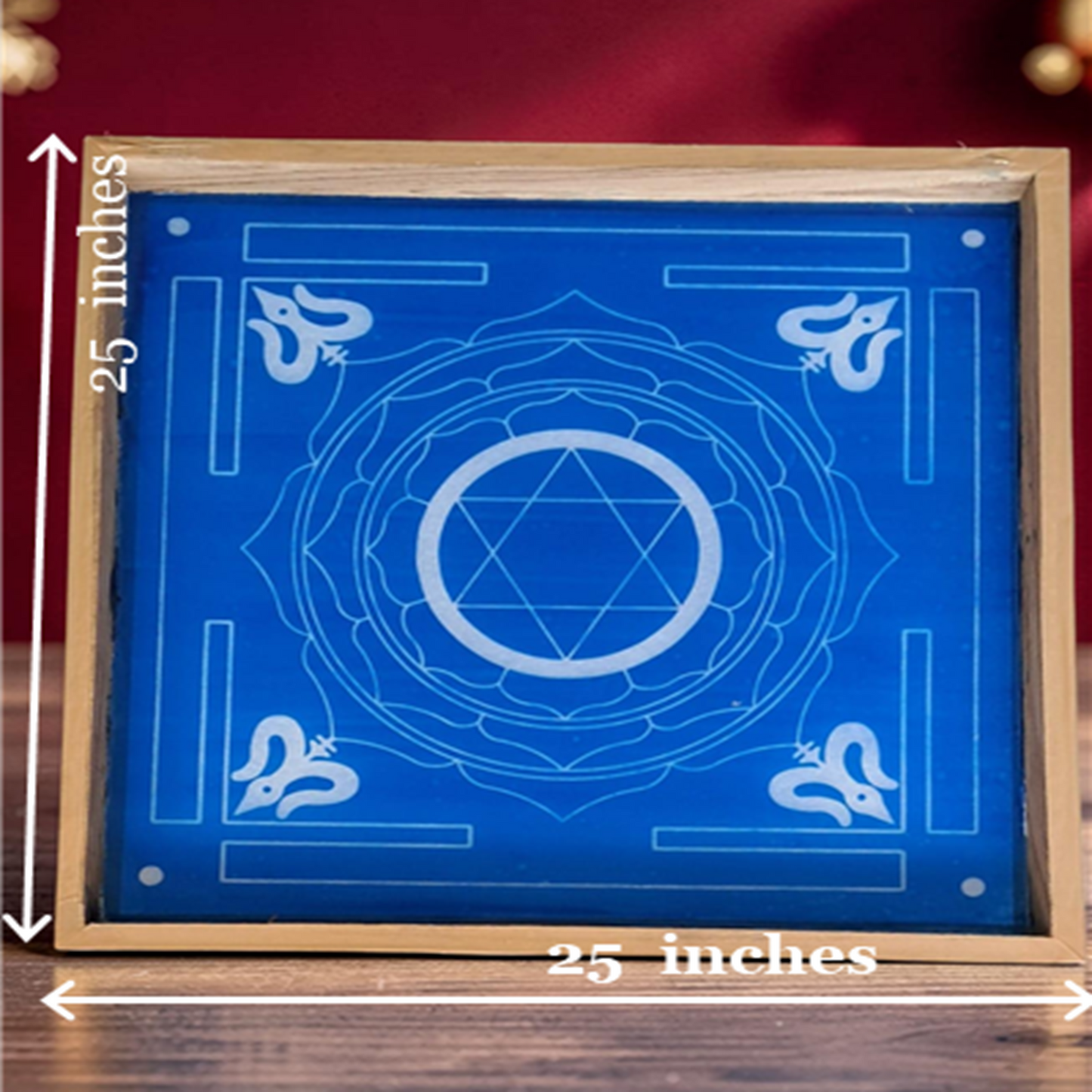 Rangly Maha Mrityunjaya Yantra Rangoli Design Stencil Wooden 25x25 Inches Pack of 1 piece