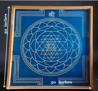 Rangly Jumbo Yantra Rangoli Stencil Wooden  30x30 Inches  Pack of 1 Piece