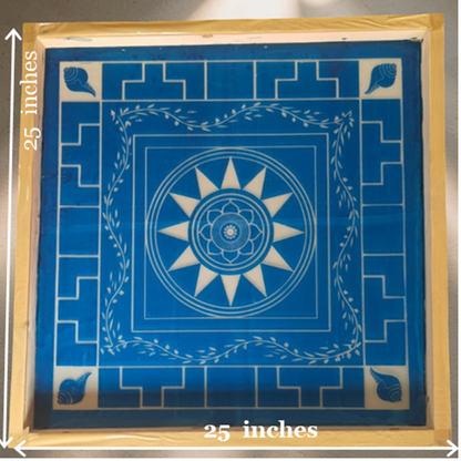 Rangly Jumbo Chakramanadala Yantra Rangoli Design Stencil Wooden 25x25 Inches Pack of 1 piece