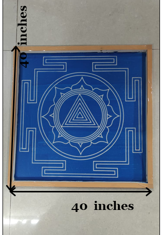 Rangly Kali Mandala Yantra Rangoli Stencil Wooden 40x40 Inches Pack of 1 piece