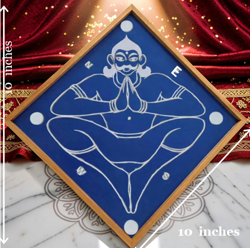 Rangly Vastu Purusha Model 1 Yantra Rangoli Design Stencil Wooden 10x10 inches Pack of 1 piece