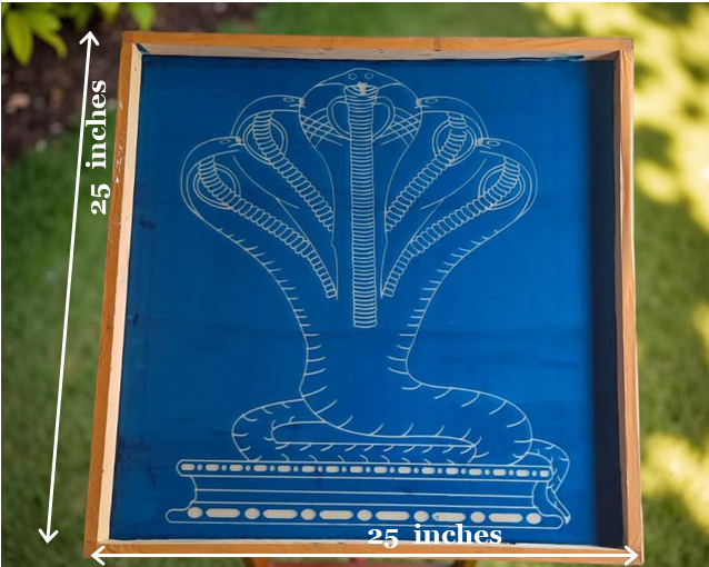 Rangly Jumbo Naga Rangoli Stencil Wooden  25x25 Inches  Pack of 1 Piece