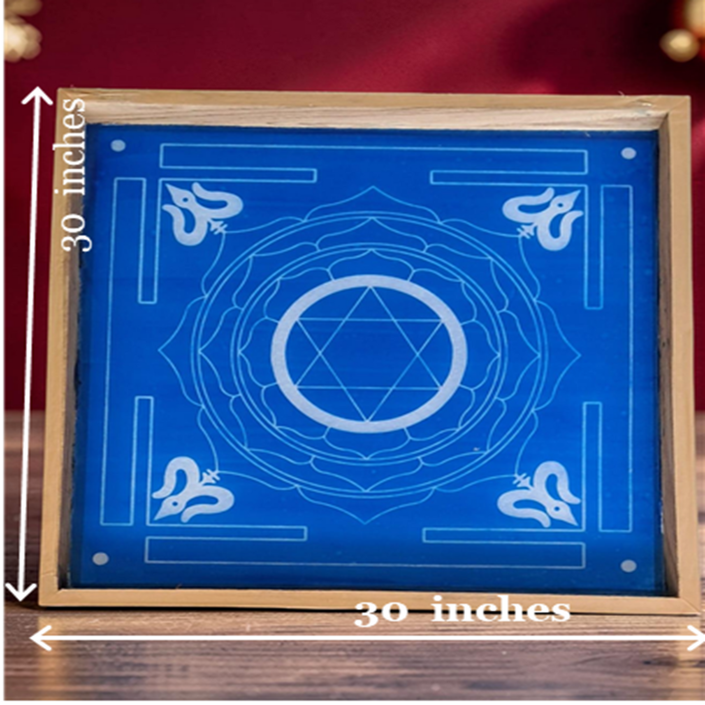 Rangly Jumbo Maha Mrityunjaya Yantra Rangoli Design Stencil Wooden 30x30 Inches Pack of 1 piece