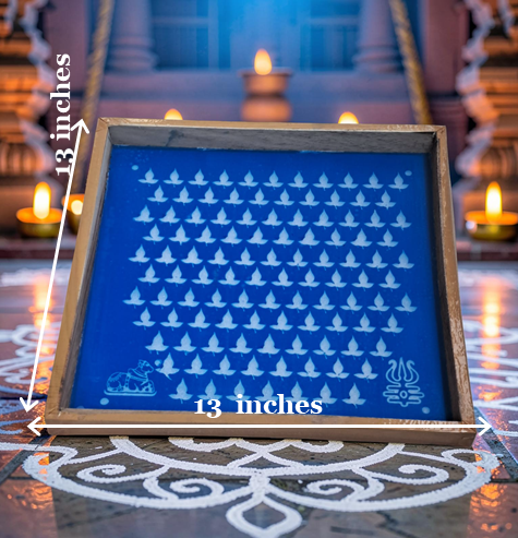 Rangly Gopadam Kolam Design  Rangoli Stencil Wooden 13x13 Inches Pack of 1 piece