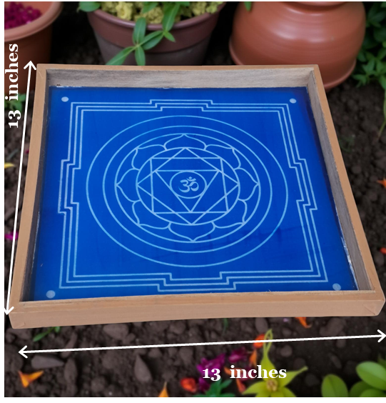 Rangly pratyangira Yantra Rangoli Stencil Wooden 13x13 Inches Pack of 1 piece