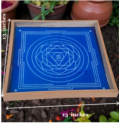 Rangly pratyangira Yantra Rangoli Stencil Wooden 13x13 Inches Pack of 1 piece
