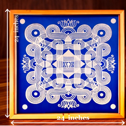 Rangly Jumbo Rangoli Design 2 Stencil Wooden 24x24 Inches Pack of 1 piece