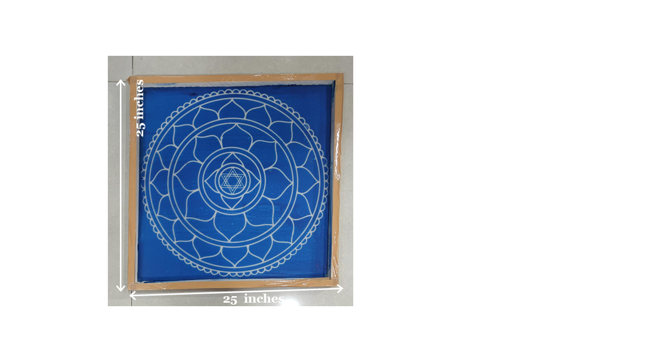 Rangly Sri Yantra Model 3  Rangoli Stencil Wooden 25x25 Inches Pack of 1 piece