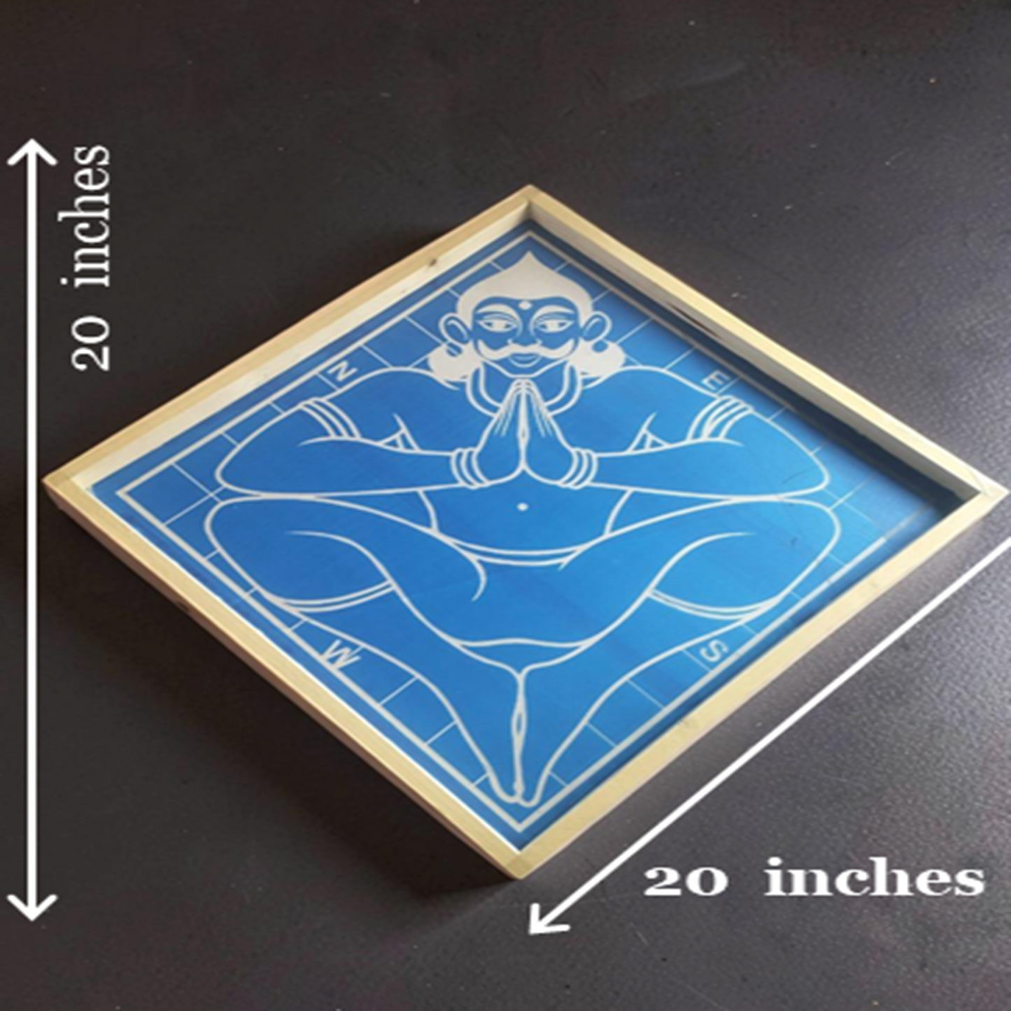 Rangly Vastu Purusha Model 2 Yantra Rangoli Design Stencil Wooden 20x20 Inches Pack of 1 piece