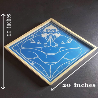 Rangly Vastu Purusha Model 2 Yantra Rangoli Design Stencil Wooden 20x20 Inches Pack of 1 piece
