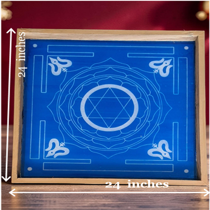 Rangly Jumbo Maha Mrityunjaya Yantra Rangoli Design Stencil Wooden 24x24 Inches Pack of 1 piece
