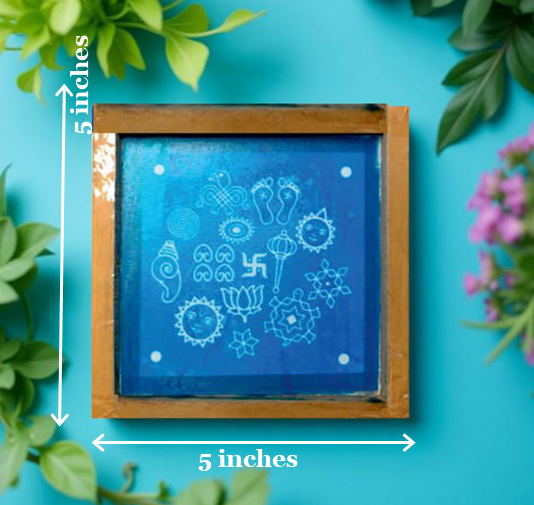 Rangly Chaitrangan Rangoli Stencil Wooden 5*5 Inches Pack of 1 piece