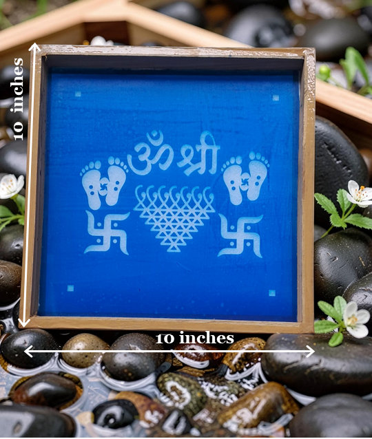 Rangly  Swasthik  Rangoli Design Stencil Wooden 10x10 Inches Pack of 1 piece