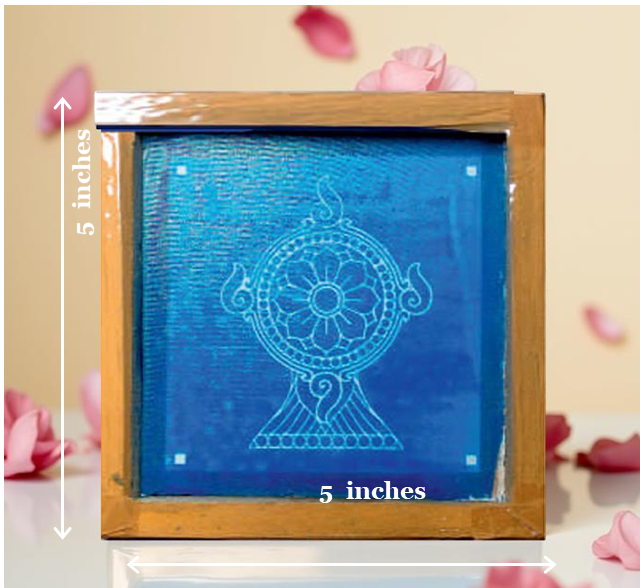 Rangly Chakram Rangoli Stencil Wooden 5*5 Inches Pack of 1 piece