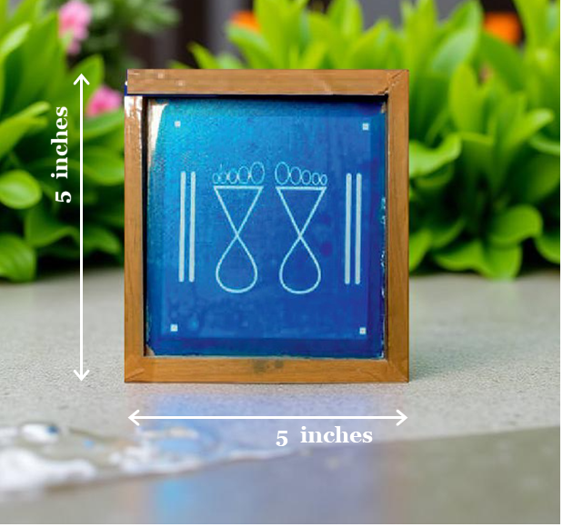 Rangly  Padam Model 4 Rangoli Stencil Wooden 5*5 Inches Pack of 1 piece