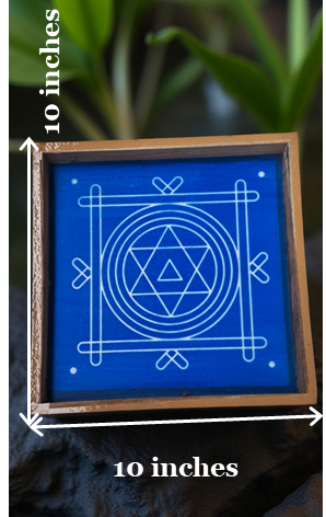 Rangly Model 3 Yantra Rangoli Stencil Wooden 10x10 Inches Pack of 1 piece