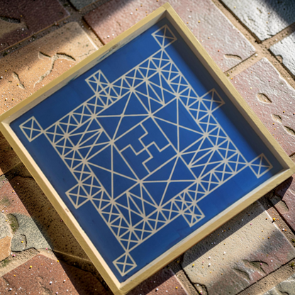 Rangly Vasthu Bali Padmam Yantra Rangoli Design Stencil Wooden 16x16 Inches Pack of 1 piece