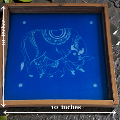 Rangly Gay Vasaru Gomata Rangoli Design Stencil Wooden 10x10 Inches Pack of 1 piece